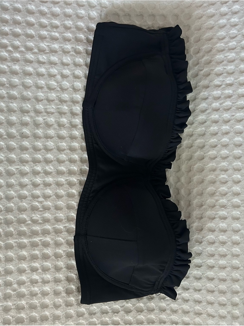 MICHAEL Michael Kors Black Bikini Top with Gold MK Clasp